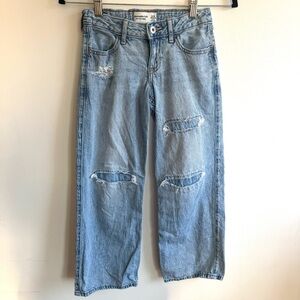 Abercrombie Kids Low Rise Baggy Jeans Distressed Y2K Adjustable Waist 9/10